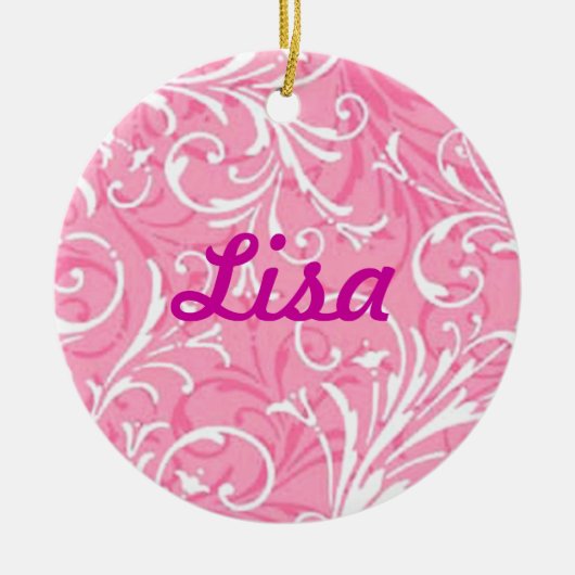 Rosa Ziername Ornament (Vorne)