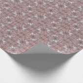 Rosa Zierpapier Geschenkpapier (Ecke)