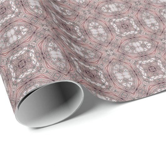 Rosa Zierpapier Geschenkpapier (Rolleneckpunkt)