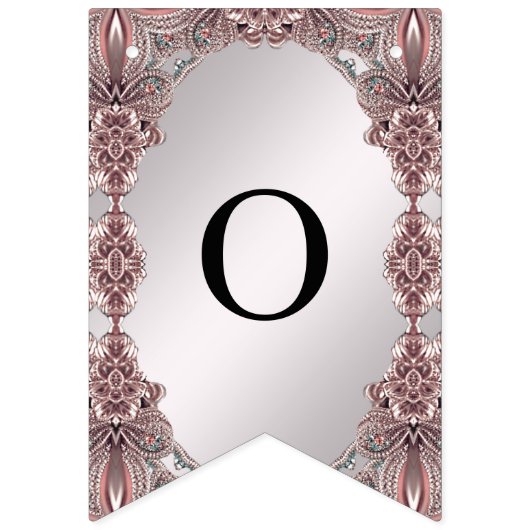 Rosa Zierschutzflagge Wimpelkette (Zweite Fahne)