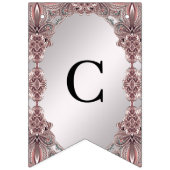 Rosa Zierschutzflagge Wimpelkette (Erste Fahne)