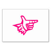 rosa Ziffer Tischnummer (Vorderseite)