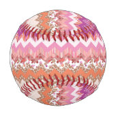 Rosa Zigzack-Hintergrund Baseball (Vorderseite)