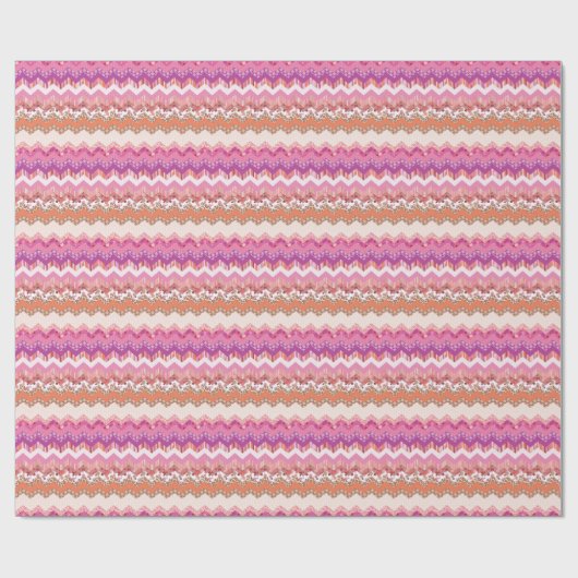 Rosa Zigzack-Hintergrund Geschenkpapier (Flach)