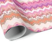 Rosa Zigzack-Hintergrund Geschenkpapier (Rolleneckpunkt)