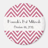 Rosa Zigzag, rosa Zickzack, Bat Mitzvah Magnet (Vorne)