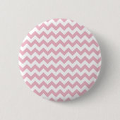 Rosa Zigzag, rosa Zickzack, geometrisches Muster Button (Vorderseite)