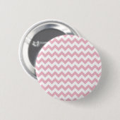 Rosa Zigzag, rosa Zickzack, geometrisches Muster Button (Vorne & Hinten)