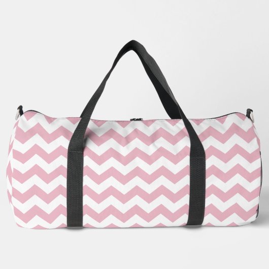 Rosa Zigzag, rosa Zickzack, geometrisches Muster Duffle Bag (Vorderseite)
