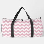 Rosa Zigzag, rosa Zickzack, geometrisches Muster Duffle Bag (Rückseite)
