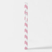 Rosa Zigzag, rosa Zickzack, geometrisches Muster iPhone Hülle (Linke Seite)