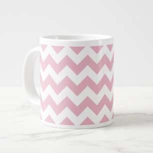 Rosa Zigzag, rosa Zickzack, geometrisches Muster Jumbo-Tasse