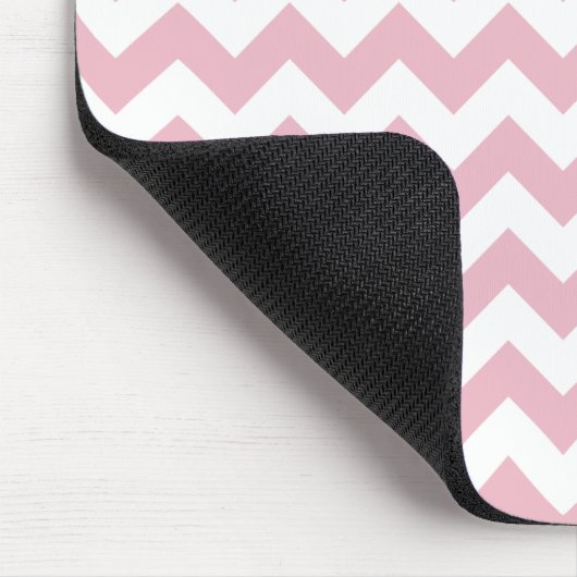 Rosa Zigzag, rosa Zickzack, geometrisches Muster Mousepad (Ecke)