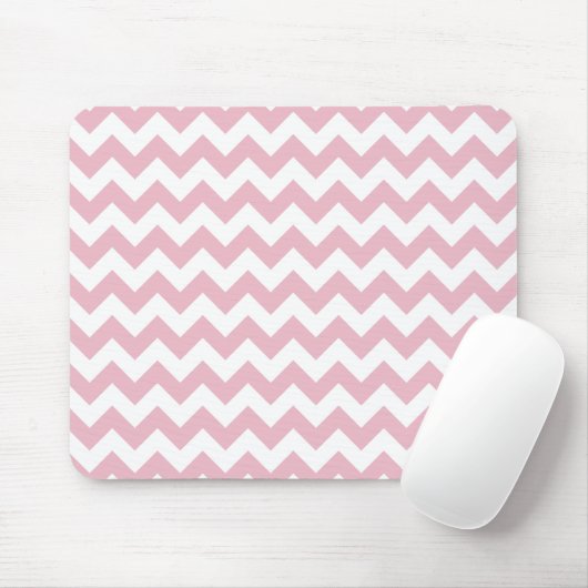 Rosa Zigzag, rosa Zickzack, geometrisches Muster Mousepad (Mit Mouse)