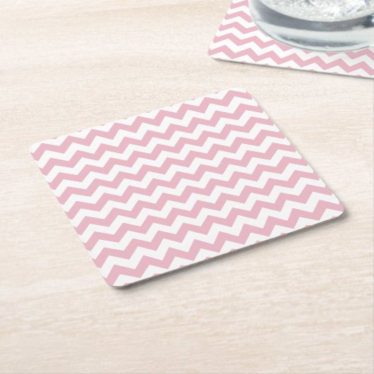 Rosa Zigzag, rosa Zickzack, geometrisches Muster Rechteckiger Pappuntersetzer (angewinkelt)