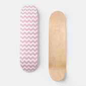 Rosa Zigzag, rosa Zickzack, geometrisches Muster Skateboard (Vorderseite)