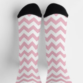 Rosa Zigzag, rosa Zickzack, geometrisches Muster Socken (Oben)