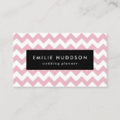 Rosa Zigzag, rosa Zickzack, geometrisches Muster Visitenkarte (Vorderseite)