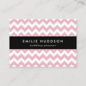Rosa Zigzag, rosa Zickzack, geometrisches Muster Visitenkarte (Vorderseite)