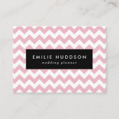 Rosa Zigzag, rosa Zickzack, geometrisches Muster Visitenkarte (Vorderseite)