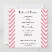 Rosa Zigzag, rosa Zickzack, Probe Abendessen Einladung (Vorderseite)