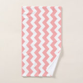Rosa Zigzag Streifen Badhandtuch Set (Handtuch)