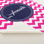 Rosa Zigzag Zickzack Nahtloses Muster Sherpadecke (3/4)