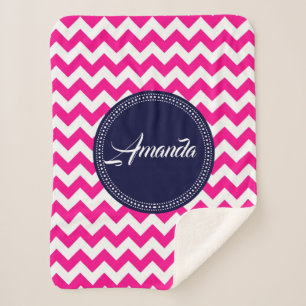 Rosa Zigzag Zickzack Nahtloses Muster Sherpadecke