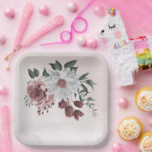 Rosa Zimt Rose Blütenhochzeit Pappteller (Party)