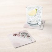 Rosa Zimt Rose Rechteckiger Pappuntersetzer (Vor Ort)