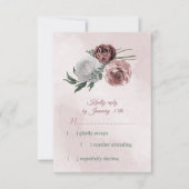 Rosa Zimt Rose RSVP Karte (Vorderseite)