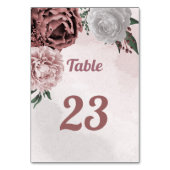 Rosa Zimt Rose Tischnummer (Rückseite)