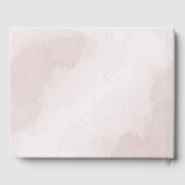 Rosa Zimt Rose Weiß Blütengeometrische Hochzeit Gästebuch (Rückseite)