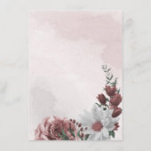 Rosa Zimt Rose Weiße Blumendetails Begleitkarte (Rückseite)