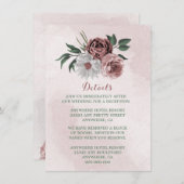 Rosa Zimt Rose Weiße Blumendetails Begleitkarte (Vorne/Hinten)