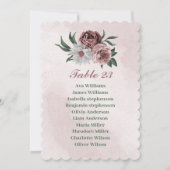 Rosa Zimtkarte Rose Weiße Sitzkarte Einladung (Vorderseite)