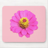 Rosa Zinnia-Blume auf Mauspad gedruckt (Vorne)