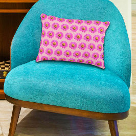 Rosa Zinnia Blume Nahtloses Muster auf Dekokissen