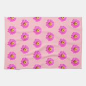 Rosa Zinnia Blume Nahtloses Muster auf Geschirrtuch (Horizontal)