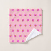Rosa Zinnia-Blume Nahtloses Muster auf Wash-Tuch Waschlappen (Waschlappen)