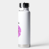 Rosa Zinnia Blume Personalisiert Trinkflasche (rechts)