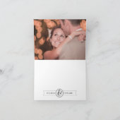 Rosa Zinnia-Blumen danken Ihnen Gruß-Karte Dankeskarte (Innenseite)