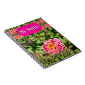 Rosa Zinnia mit gelber Mittellaufruge Notizblock (Rechte Seite)