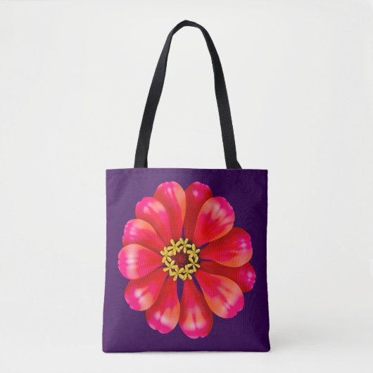 Rosa Zinnia Tasche (Vorderseite)