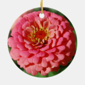 Rosa Zinniaverzierung Keramikornament (Hinten)