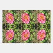 Rosa Zinnie mit gelber Mitte Geschenkpapier Set (Vorderseite)