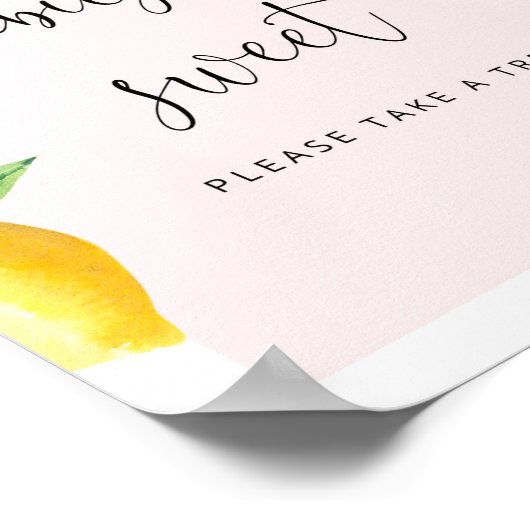 Rosa Zitrone Babys sind süß und nehmen eine Lecker Poster (Ecke)