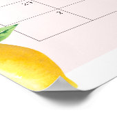 Rosa Zitrone Schätzung des Fälligkeitskalenders Poster (Ecke)