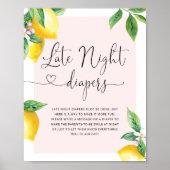 Rosa Zitrone Späte Nacht Windeln Poster (Vorne)