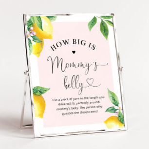 Rosa Zitrone Wie groß ist der Bauch der Mama Poster